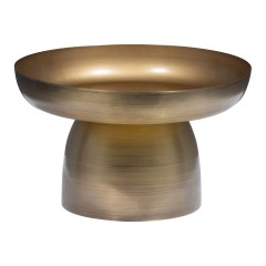 BOWL ON FOOT METAL BRASS LEE 